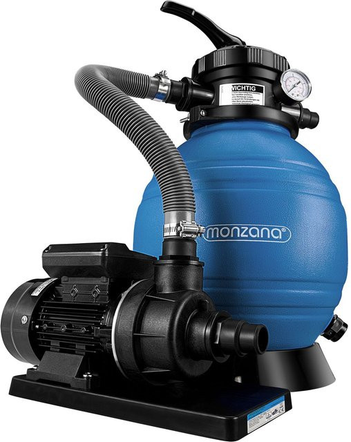 Deuba Sandfilteranlage 400W mit 10200 l/h in Schwarz/Blau - Bild 1