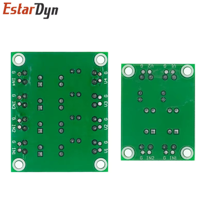 Estardyn PC817 4-Kanal Optokoppler Isolationsplatine Spannungsadapter 3,3 V bis 5 V, Farbe: Grün - Bild 2