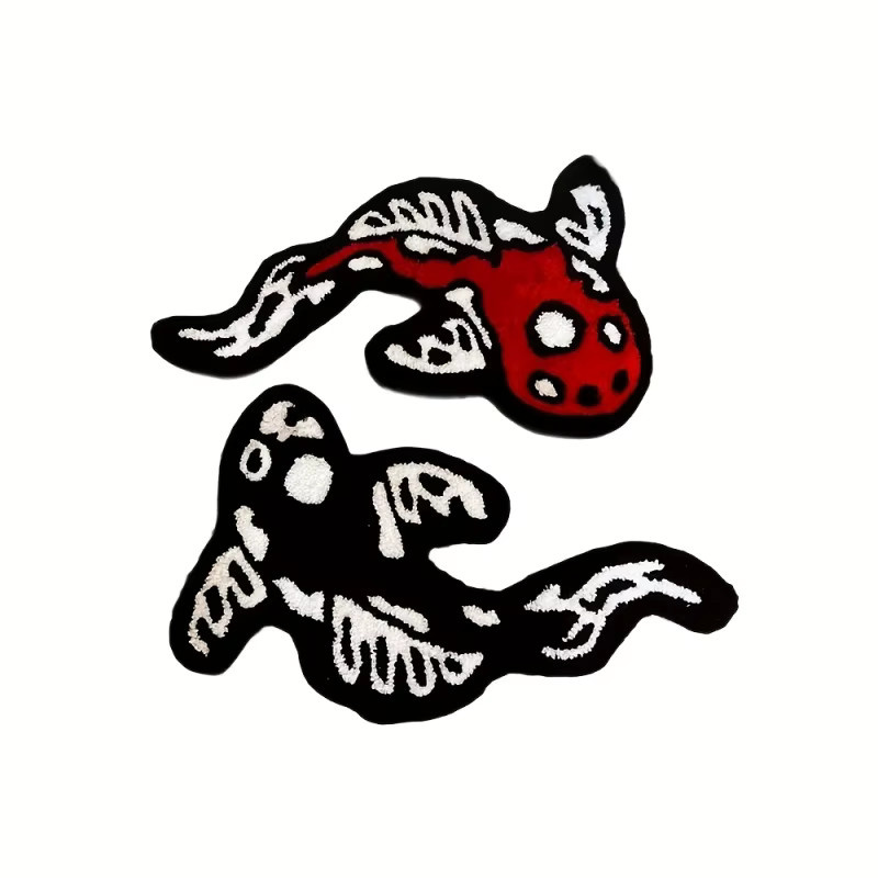 VIKAMA Cartoon-Koi-Plüschteppich in Multicolour, rutschfeste und maschinenwaschbare Bodenmatte für Badezimmer, Wohnzimmer oder Schlafzimmer - Bild 2