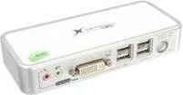 InLine KVM Switch DVI 2-fach mit USB und Audio in Silber (61602C) - Bild 1