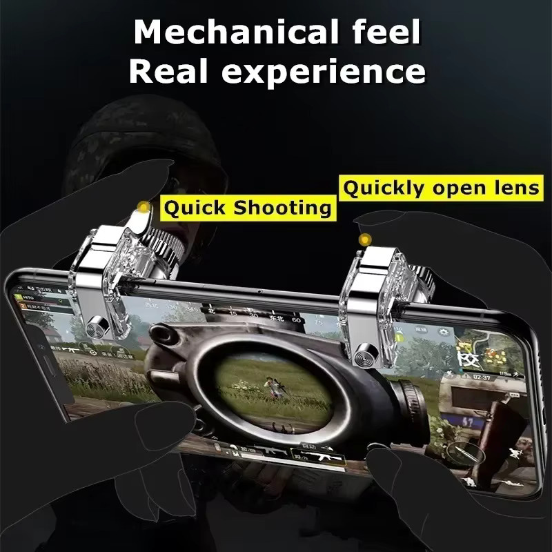 R11 Handy Gaming Trigger für PUBG und Free Fire, 4-Finger Controller Joystick für iPhone und Android Universal - Bild 4
