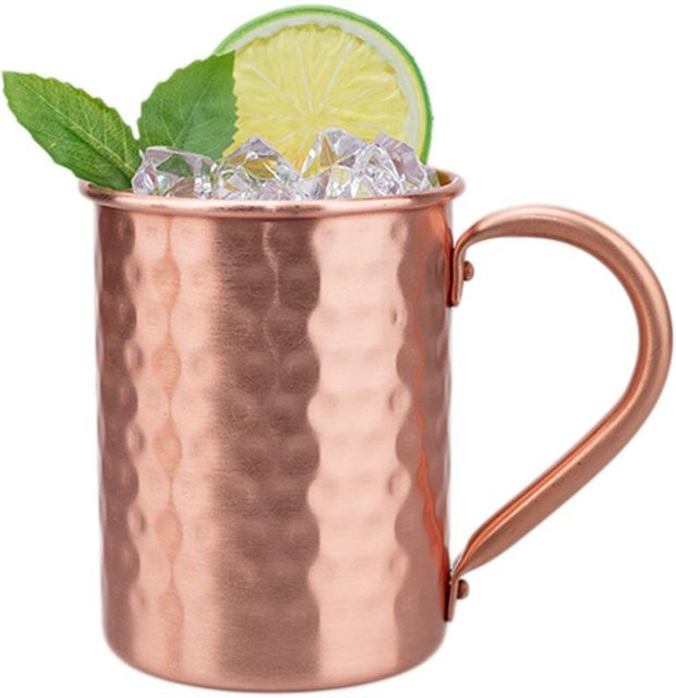 Yiran Furniture Kupferbecher Moscow Mule aus 100% Massivkupfer, Farbe: Orange, 400 ml - Bild 1