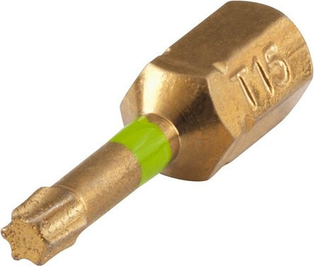 Wolfcraft T-Bit T15 Schraubendreher-Bit 1/4-Zoll-Sechskant in Goldfarben - Bild 1