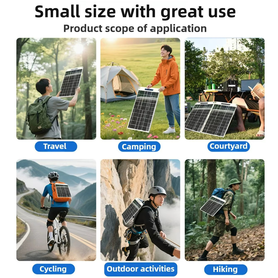 EESBAO Tragbares Solarladegerät Wasserdicht mit Dual USB Schnellladung 30W-40W für Camping und Wandern - Bild 5