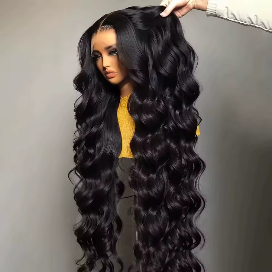 Synthetische Lace Front Perücke, Body Wave, 13x4x1 HD, Burgunderrot, Honigblond, Ingwerfarbe - Bild 2
