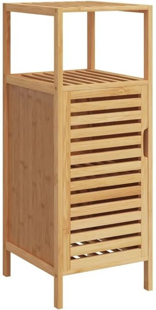vidaXL Badezimmerschrank aus Bambus mit Ablage und Türen, Braun, B/T/H: 36 x 33 x 87 cm - Bild 1