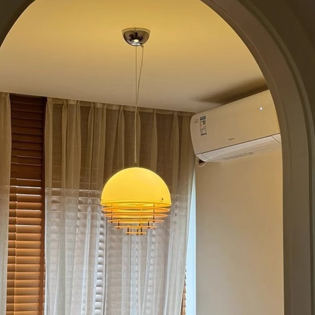 TAONUANSHU Bauhaus Deckenleuchte Orange Glas Pendelleuchte für Restaurant und Bar - Bild 1