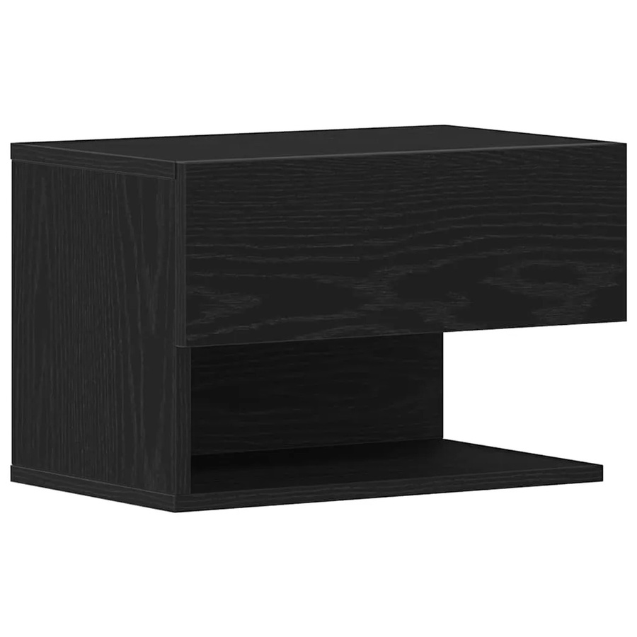 vidaXL Nachttisch Eiche Schwarz modern aus Holzwerkstoff B/T/H: 46 x 29,5 x 30 cm - Bild 2
