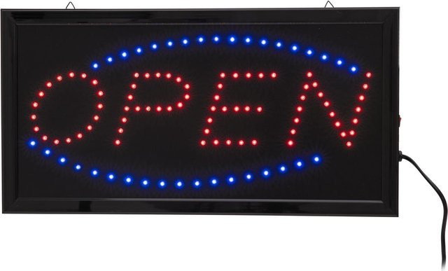 EUROLITE LED Schild OPEN classic in Multicolor mit schwarzem Gehäuse - Bild 1