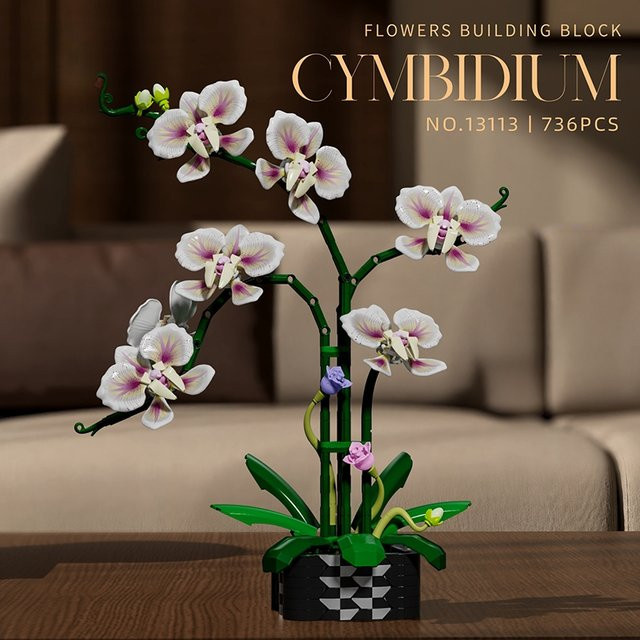 HUATEC Orchideen-Bouquet Phalaenopsis, Baustein-Set, 736 Teile, ab 12 Jahre - Bild 1