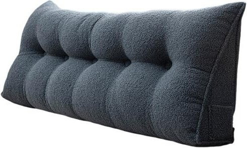 Ergonomisches Keilkissen von Hello Garden als Kopfteil und Rückenlehne mit Seitentasche, Dreieckskissen in Blau, Breite: 80 cm - Bild 1