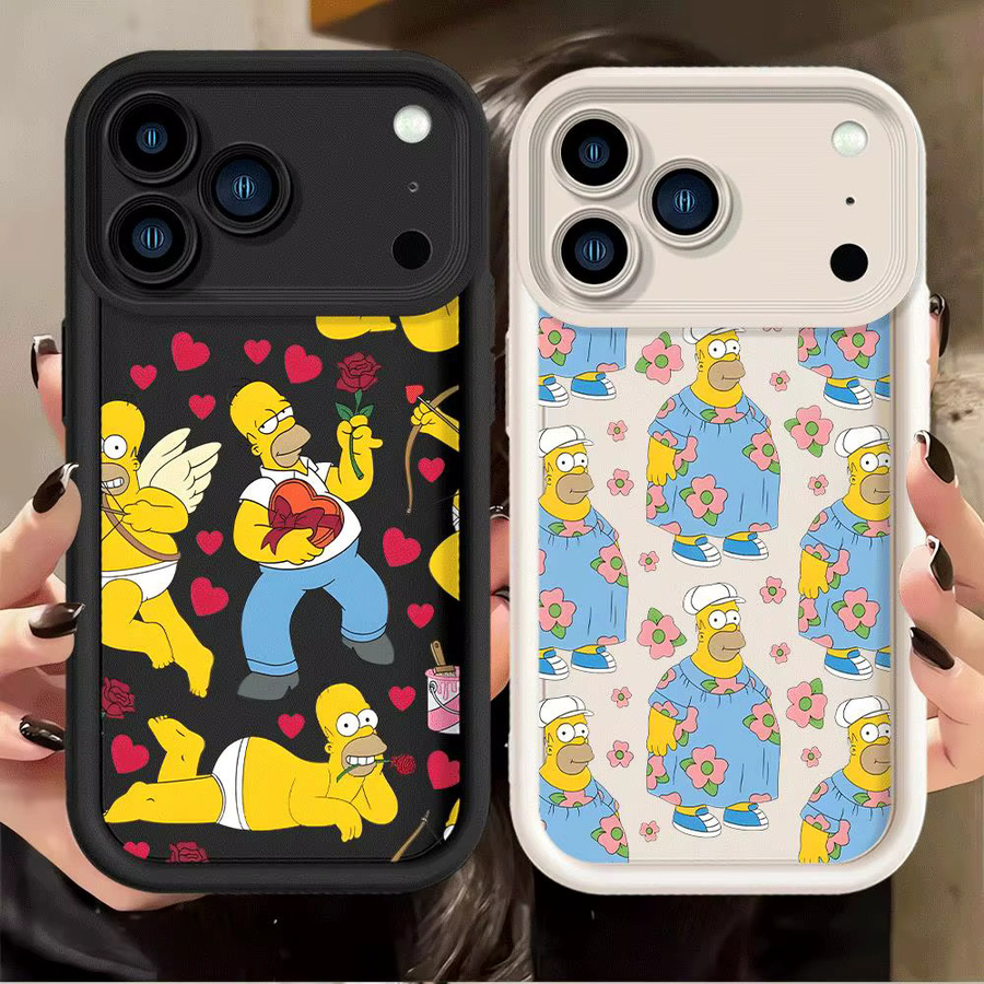 Handyhülle The Simpsons mit Homer Simpson Design für iPhone 11 bis iPhone 17 Pro Max Soft Cover Multicolor - Bild 1