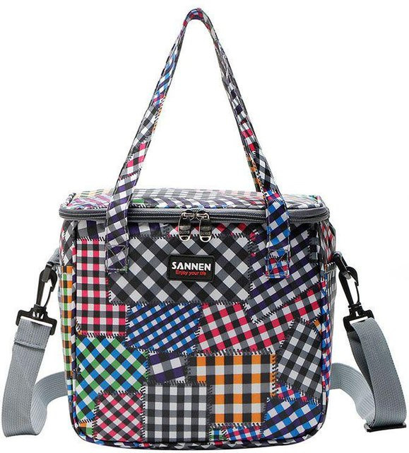 NobleRot Oxford-Kühltasche in Grau/Mehrfarbig mit Isolierung - Bild 1