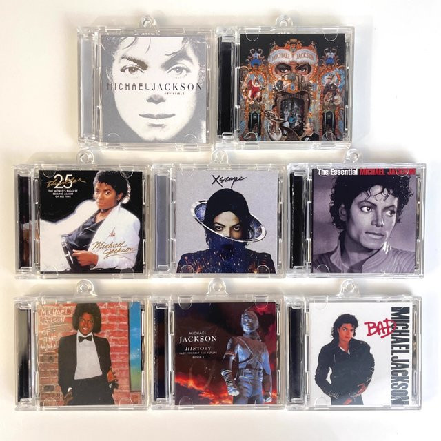 Bandai Schlüsselanhänger, Michael Jackson MJ Mini Musik CD NFC, Xscape Album, Anhänger, Halskette - Bild 1