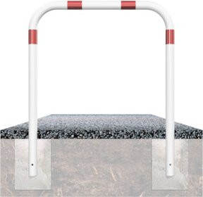 Schake Abweisebügel aus Stahlrohr Ø 60 x 2,5 mm, Breite: 50 cm, Höhe: 140 cm, beschichtet, zum Einbetonieren - Bild 1
