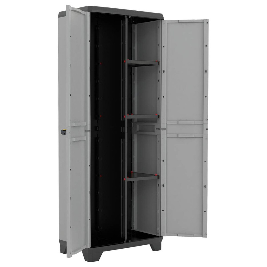 Keter Kunststoffschrank Stilo grau mit Regalböden und Schloss B/H/T: 68 x 173 x 39 cm - Bild 2