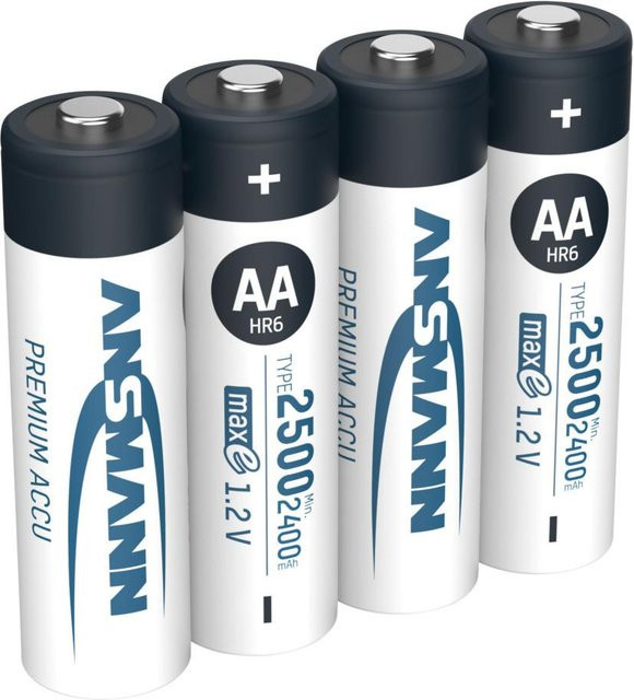 Ansmann maxE HR06 Mignon AA NiMH Akku 2500 mAh 1.2V, 4er Pack, Silber - Bild 3