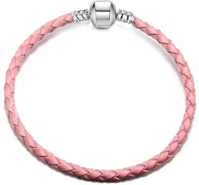 Armband Lederseil, Silberverschluss, 21cm, Damen - Bild 1