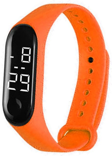 Wasserdichte RUI RUI YU 3 Sportuhr mit LED-Touch-Display in Orange und Schwarz - Bild 1