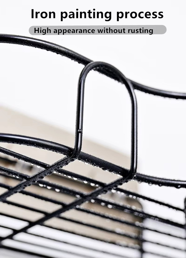 Kitchya Eckregal aus Schmiedeeisen in Weiß gebürstet für Badezimmer und Küche mit 2 Haken - Bild 3