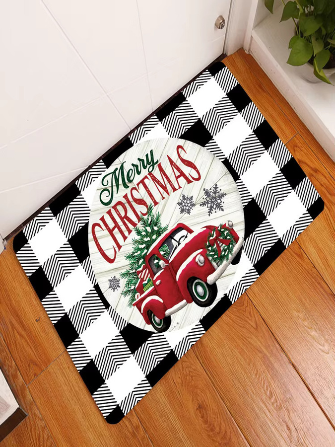 VIKAMA Weihnachten Fußmatte wetterfest, dekorativer Teppich für Wohnzimmer, Schlafzimmer und Garten, Mehrfarbig, B/T: 60 x 40 cm - Bild 3
