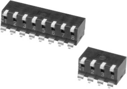 Omron A6SR-6104 DIP-Schalter mit 6 Polen in Schwarz für SMD-Montage - Bild 1