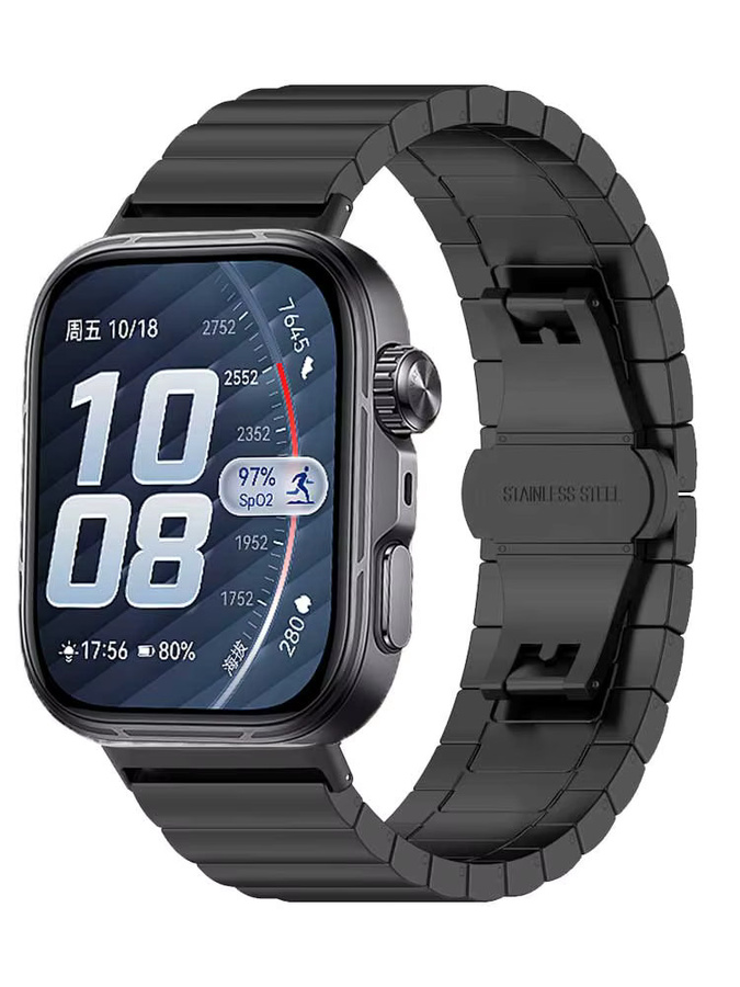 jansin Uhrenarmband Edelstahl, Silber, für Huawei Fit3 Fit4 Fit5pro - Bild 5