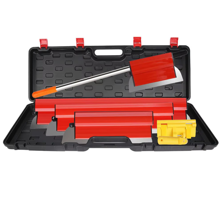 HGTUGO Oberflächenspachtel und Trockenbau-Schaber-Set mit ausziehbarem Griff von 29 bis 50 Zoll und Schneidklingen für Wanddekoration und Bauarbeiten - Bild 3
