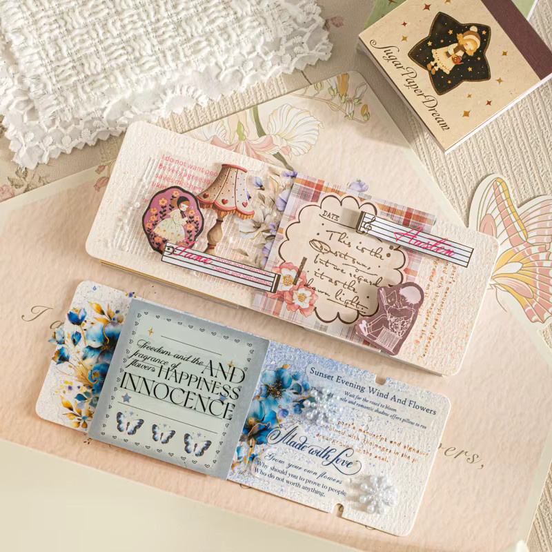 Fugar Papier Traumserie Notiz-Aufkleber mit Retro-Fantasie-Themen für dein DIY Junk Journal und Scrapbook, 30 Stück, Multicolour - Bild 1
