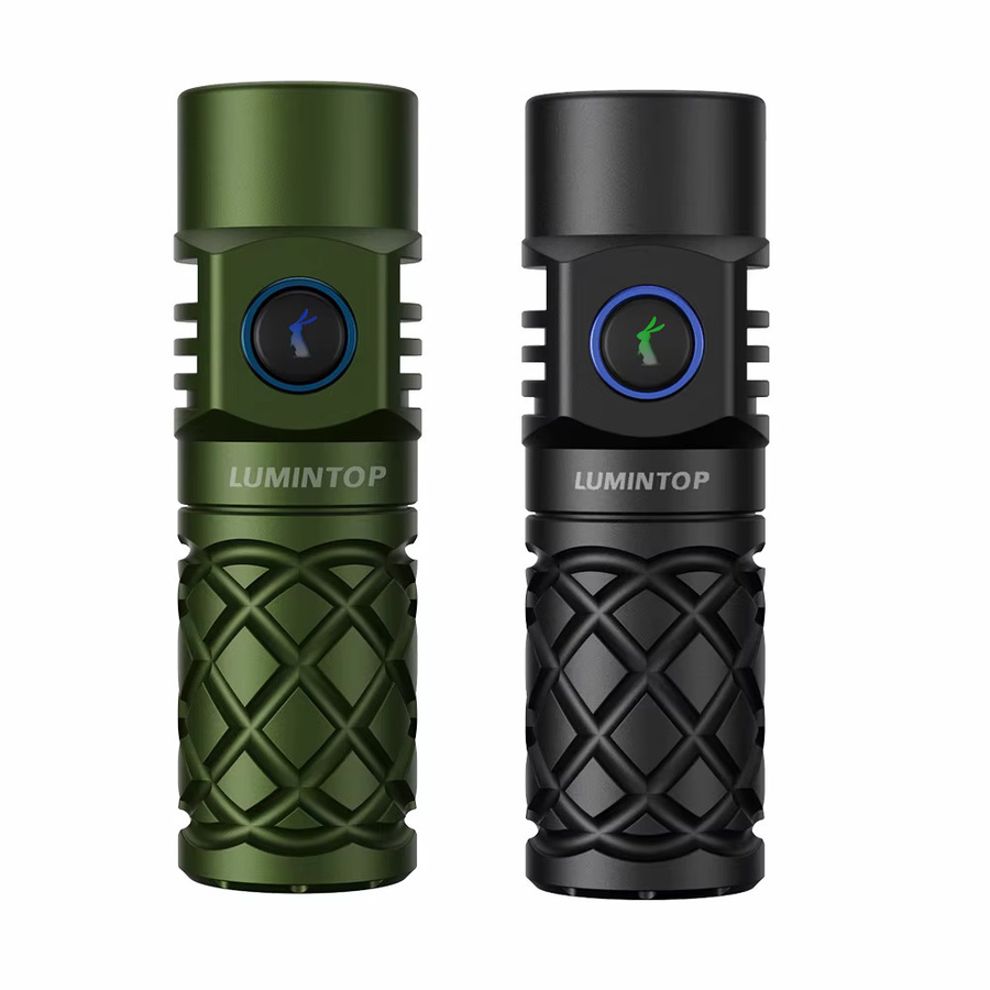 LUMINTOP THOR Mini LED Schlüsselanhänger Taschenlampe und Laterne in Schwarz mit Metallgehäuse und transparentem Glas - Bild 3