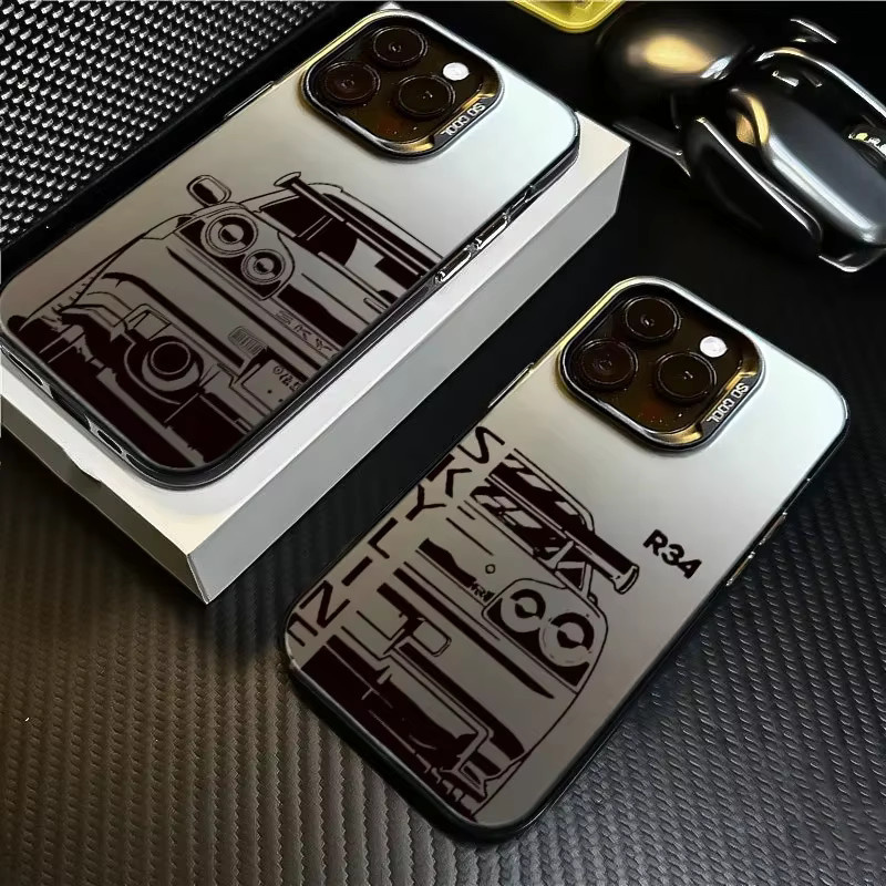 Stoßfeste Handyhülle im Auto-Design für iPhone 11 bis iPhone 16 Pro Max mit harter Rückseite - Bild 3