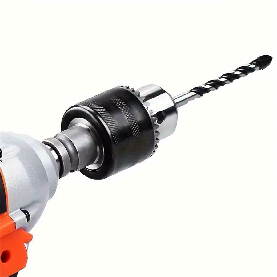 Bohrfutter-Adapter Set mit Spannfutterschlüssel für Schlagschrauber-Bits, 3/8–24UNF-Montage, 1,5–10 mm Spannweite, Sechskantschaft und SDS-Plus-Sockel, Farbe: Silber - Bild 4