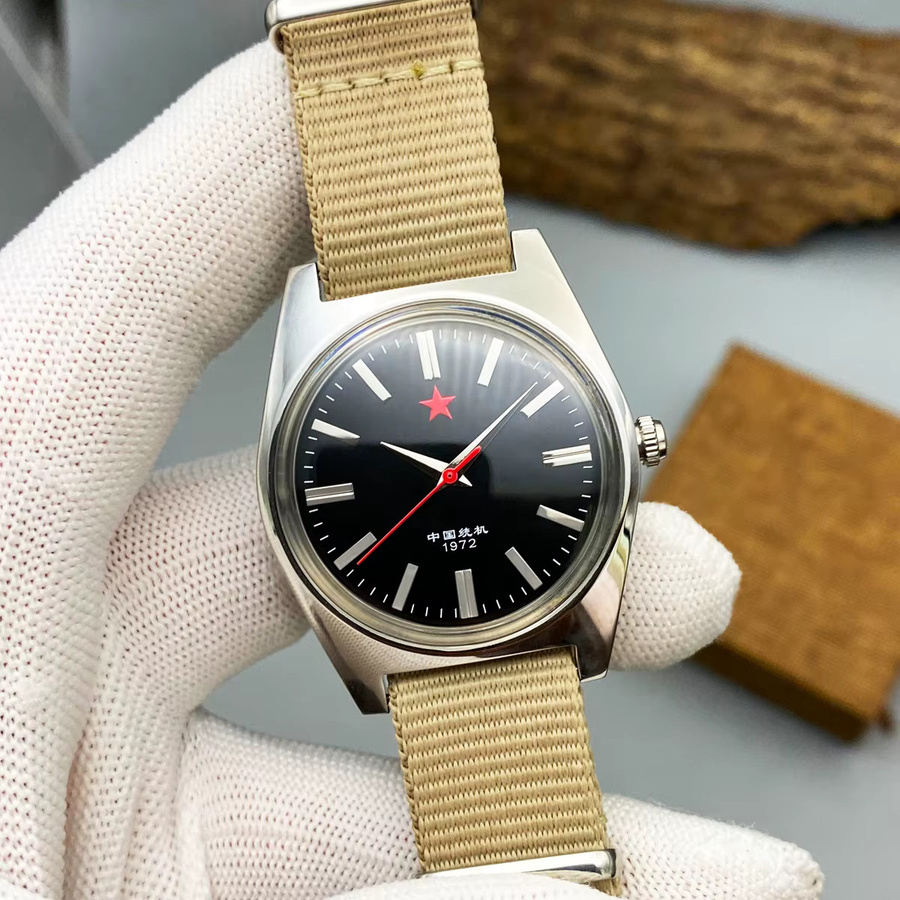 HEIMDALLR Armbanduhr, Handaufzug, 36 mm, Schwarz, Textil/NATO, Herren - Bild 3