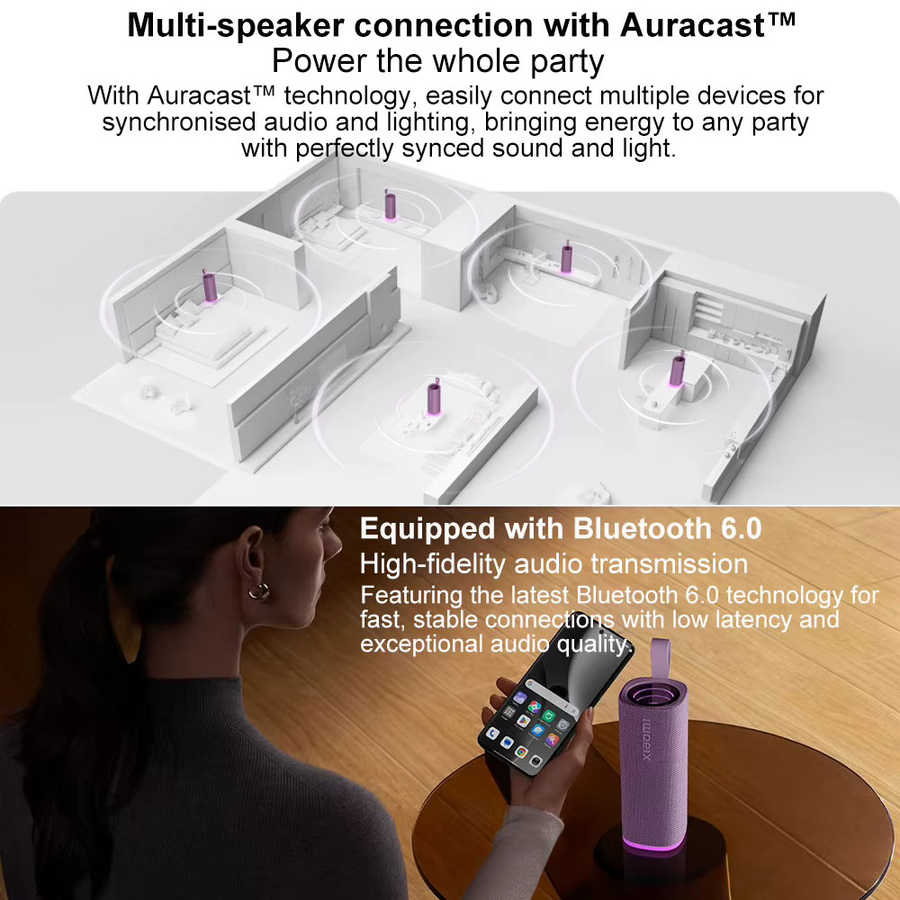 Xiaomi Sound Play Tragbarer Kabelloser Lautsprecher, 18W, Schwarz, TWS True Wireless Stereo mit 14 Stunden Spielzeit - Bild 4