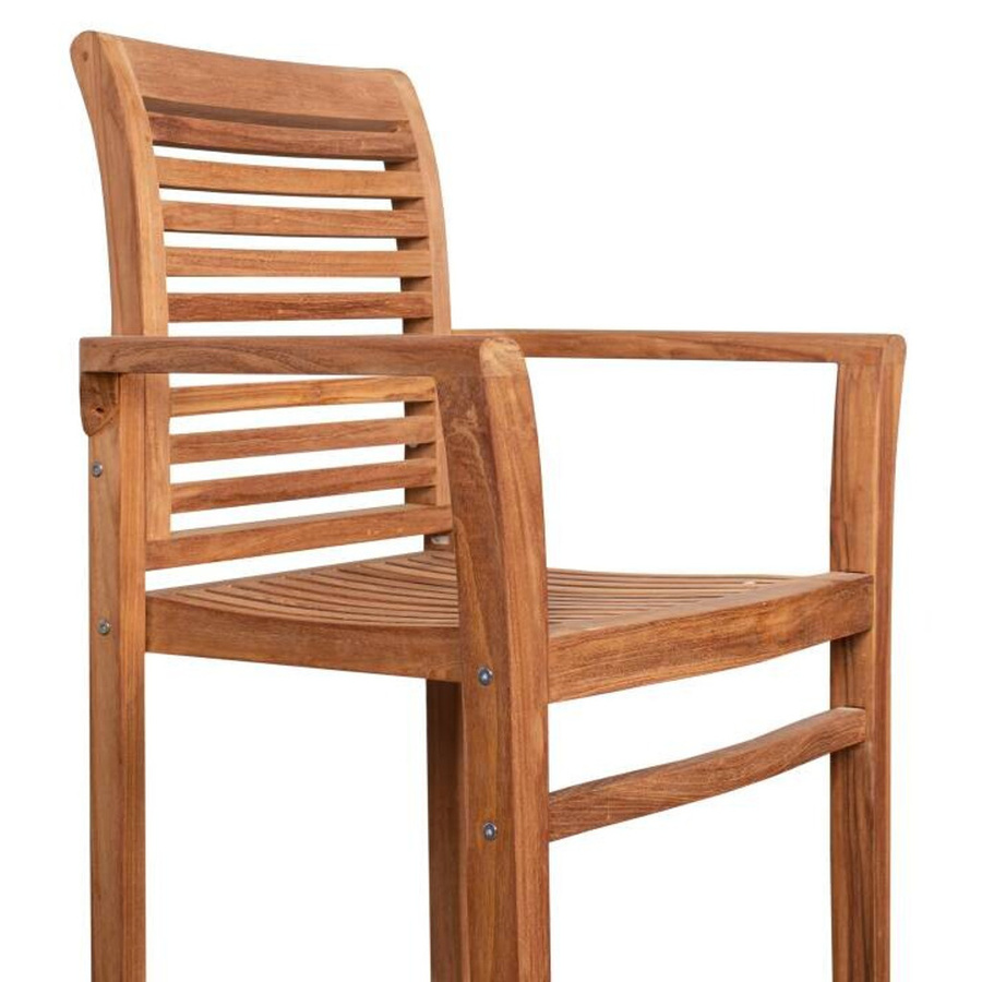deVries Stapelsessel aus Teakholz in Braun, B/H/L: 52 x 92 x 63 cm - Bild 4