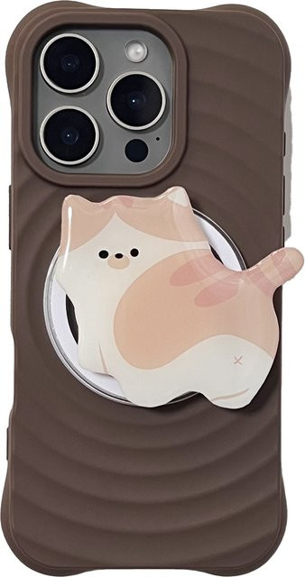 Süßer Cartoon-Katzen Griptok Handyhalter für iPhone 16 Pro Max und iPhone 17 Pro Max - Bild 1