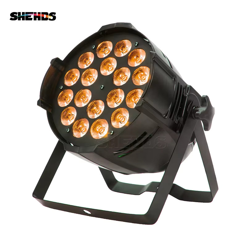 SHEHDS RGBW 6in1 LED Par Scheinwerfer mit UV für DJ, Disco und Bühne, Aluminium, Schwarz/Multicolor, 18 x 18 cm - Bild 2