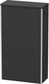 Duravit XSquare Halbhochschrank mit Glastüren in Anthrazit Graphit Supermatt, B: 50 cm, T: 23,6 cm, H: 89,6 cm - Bild 1
