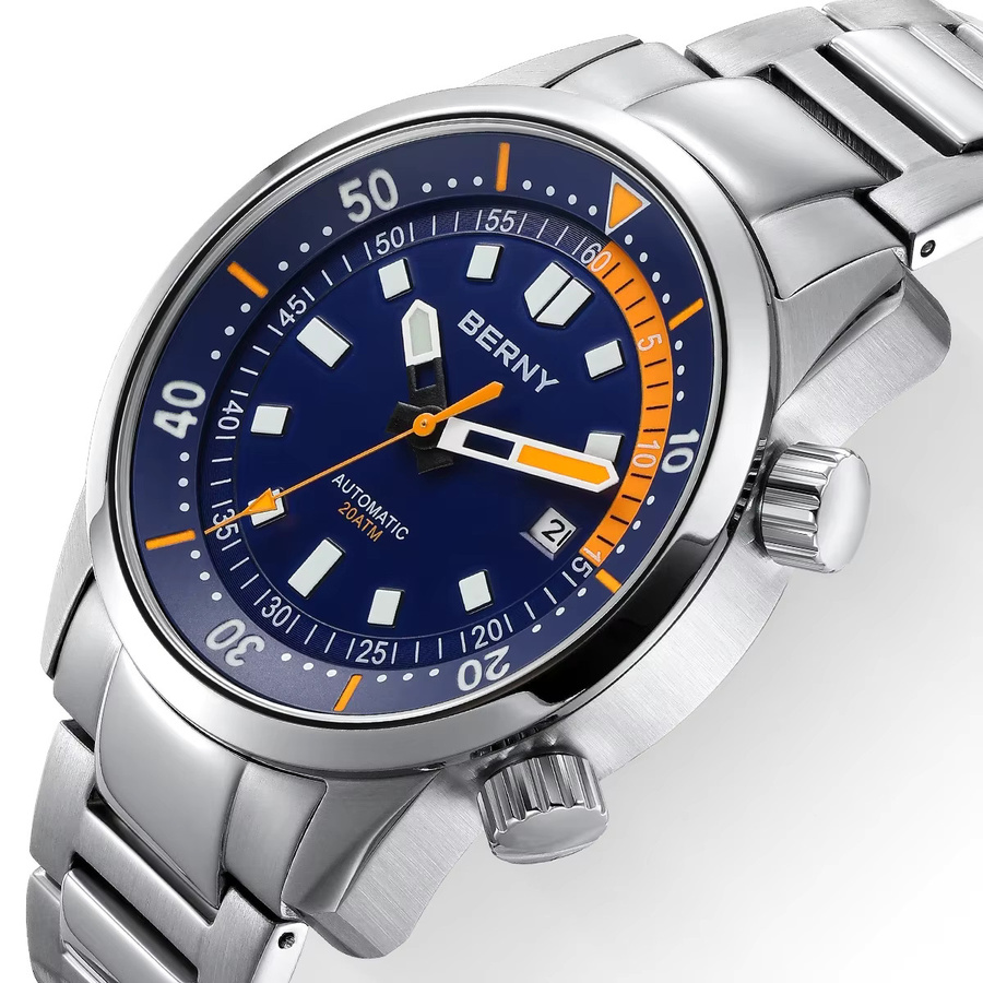 BERNY Taucheruhr, Automatik, Edelstahl, 42 mm, 20 ATM, Herren - Bild 2