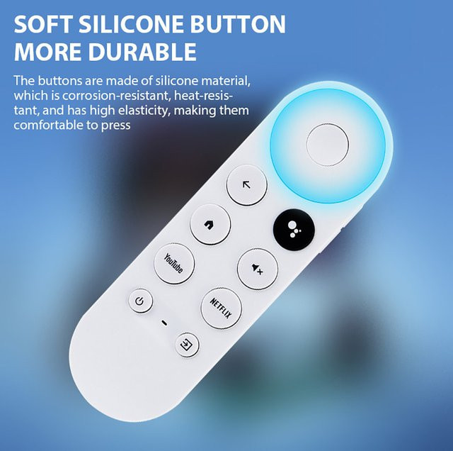 Google Ersatz-Sprachfernbedienung mit Bluetooth und IR Voice für Chromecast 4K Media Streamer in Weiß - Bild 1