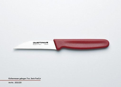 Küchenmesser Justinus Küchenchef aus Edelstahl in Rot mit Kunststoffgriff - Bild 1