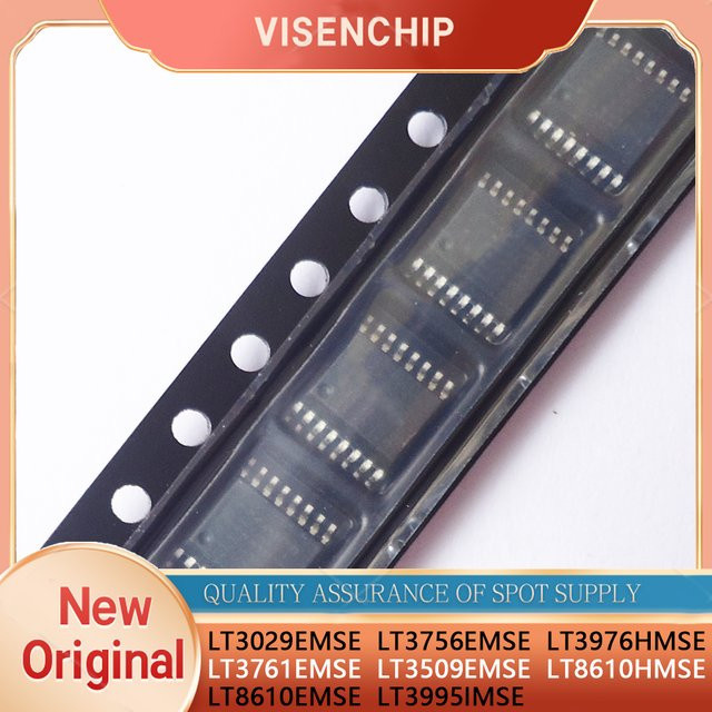 10 Stück IVISENCHIP integrierte Schaltkreise LT3029EMSE LT3509EMSE LT3756EMSE LT3761EMSE LT3976HMSE LT3995IMSE LT8610HMSE LT8610EMSE in MSOP-16 Gehäuse, Schwarz - Bild 1