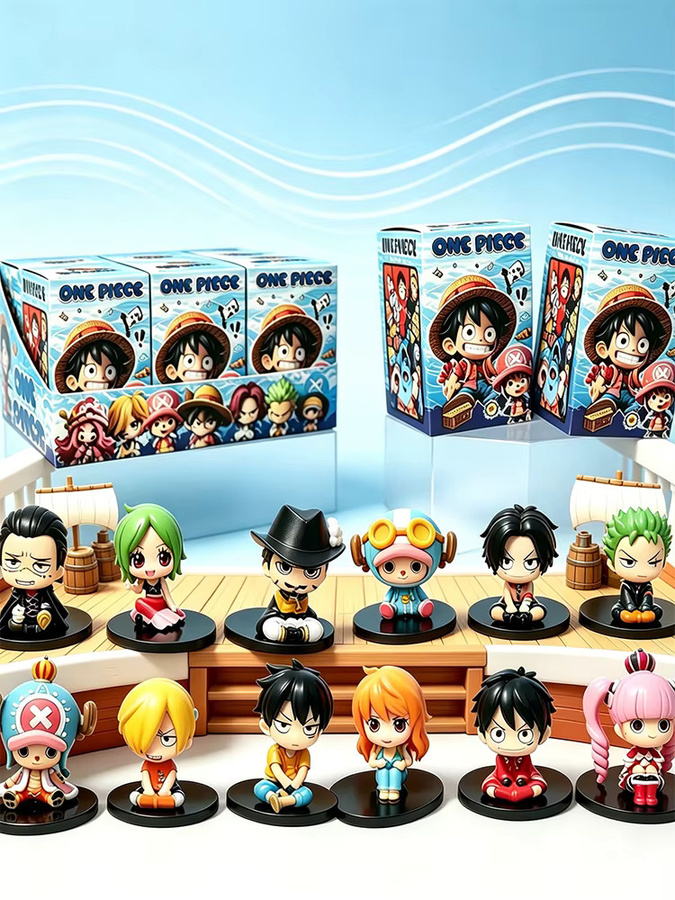 Bandai One Piece Sitzfiguren Blindbox, Mini-Charaktere, PVC-Statuen - Bild 6