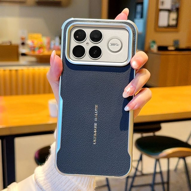 Xiaomi POCO F8 Ultra und POCO F8 Pro Schutzhülle aus PU Leder mit magnetischem kabellosem Laden in Schwarz - Bild 1