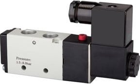 Riegler 5/2-Wegeventil 4V elektropneumatisch monostabil M5 24 V DC grau - Bild 1