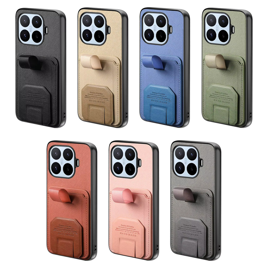 Luxuriöse PU-Leder Handyhülle mit Kartenhalter und Standfunktion für Xiaomi 17T Pro 5G, Xiaomi 17T, Mi 15T und 15T Pro in Schwarz - Bild 5