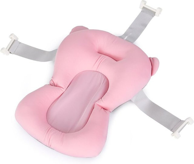 Chipolino Babybadewannen Netz und Kissen Multi in Pink mit Kunststoffbügeln ab Geburt - Bild 1