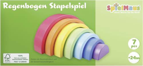 SpielMaus Regenbogen Stapelspiel aus Holz in Bunt/Mehrfarbig für Kinder ab 24 Monaten - Bild 1
