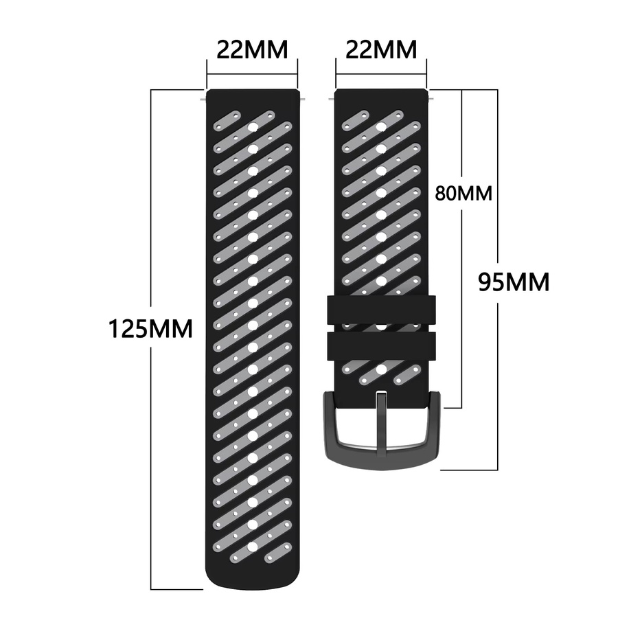 QCTOG Uhrenarmband Silikon, 22 mm, Unisex - Bild 4