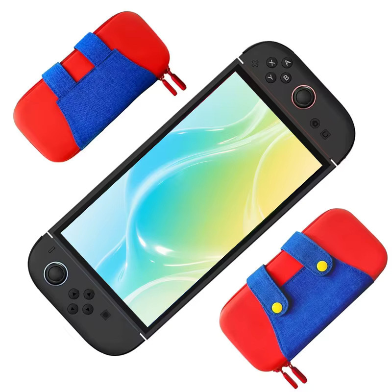 Wasserdichte EVA-Hartschalen-Tragetasche für Nintendo Switch 2 und NS2 in Rot und Blau - Bild 5